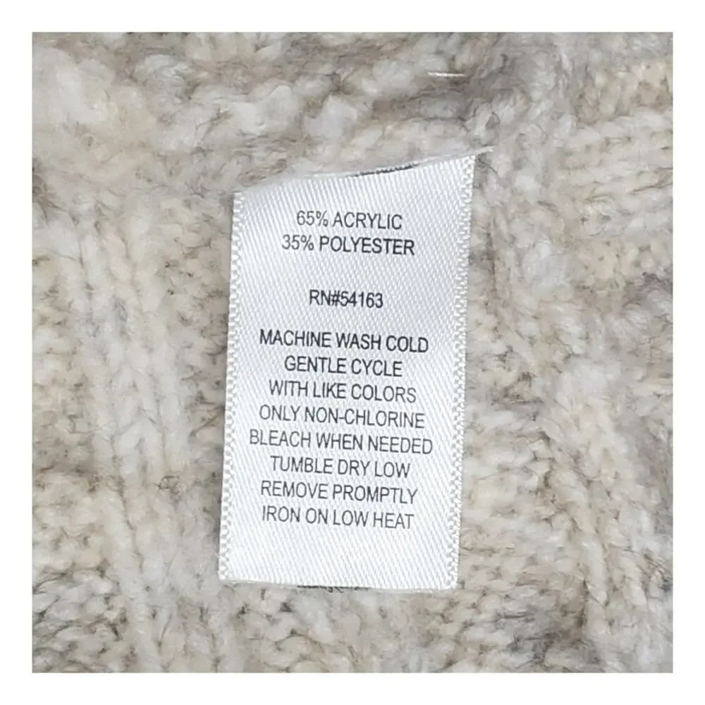 Marc New York 3X Oatmeal Cable Knit Sweater NWT Cozycore Soft Neutral Hygge